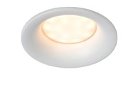 Lucide ZIVA - Recessed spotlight Bathroom - Ø 8,5 cm - 1xGU10 - IP44 - White turned on 1