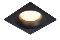 Lucide ZIVA - Foco empotrable en el suelo Baño - 1xGU10 - IP44 - Negro encendido