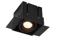 Lucide TRIMLESS - Recessed spotlight - 1xGU10 - Black turned on