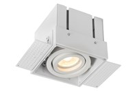 Lucide TRIMLESS - Recessed spotlight - 1xGU10 - White turned on 1