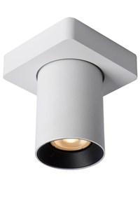 Lucide NIGEL - Ceiling spotlight - LED Dim to warm - GU10 - 1x5W 2200K/3000K - White turned on 1