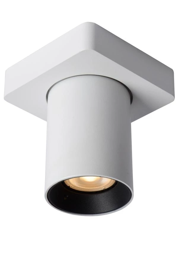 Lucide NIGEL - Ceiling spotlight - LED Dim to warm - GU10 - 1x5W 2200K/3000K - White - turned on 1