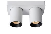 Lucide NIGEL - Ceiling spotlight - LED Dim to warm - GU10 - 2x5W 2200K/3000K - White turned on 1