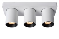 Lucide NIGEL - Ceiling spotlight - LED Dim to warm - GU10 - 3x5W 2200K/3000K - White turned on 1