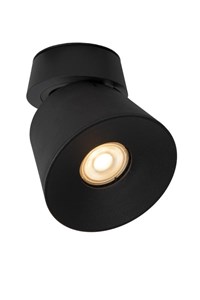 Lucide TRIGONO - Spot plafond - Ø 10,5 cm - 1xGU10 - Noir allumé