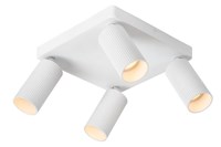 Lucide CLUBS - Ceiling spotlight - 4xGU10 - White turned on 1