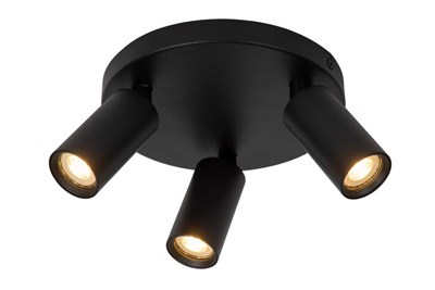 Lucide RITMO - Ceiling spotlight - Ø 18 cm - 3xGU10 (MR11) - Black