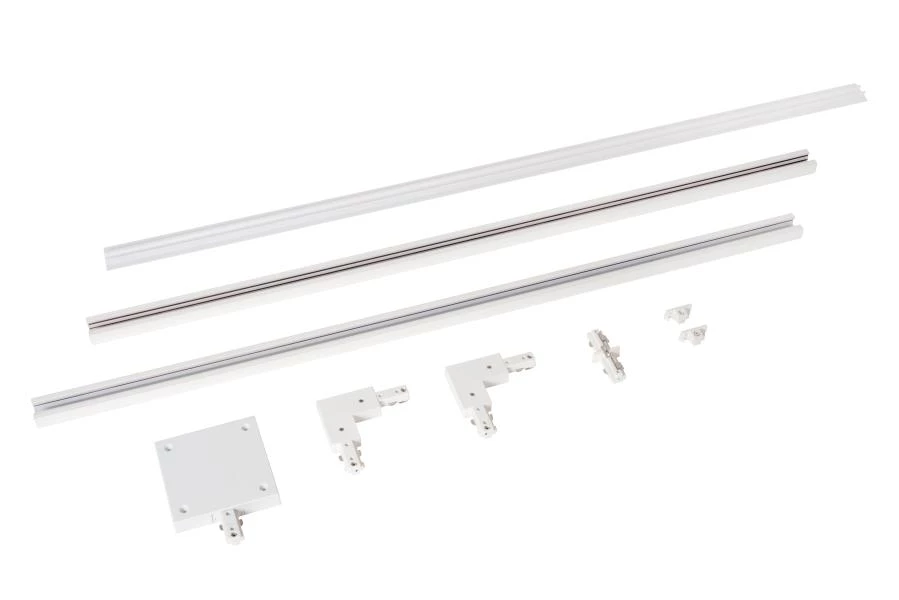 Lucide TRACK Starter set - 1-circuit Track lighting system - 2 meters - White - turned on 1