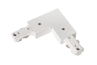 Lucide TRACK Conector en L - Sistema de carril monofásico / Iluminación con rieles - Derecho - Blanco(Extensión)