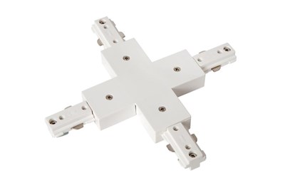 Lucide TRACK Conector en X - Sistema de carril monofásico / Iluminación con rieles - Blanco (Extensión)