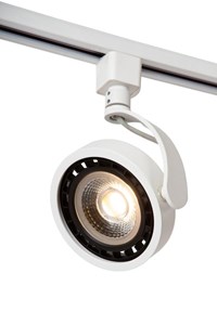 Lucide TRACK DORIAN Track spot - 1-circuit Track lighting system - 1xES111 - White (Extension) turned on 1