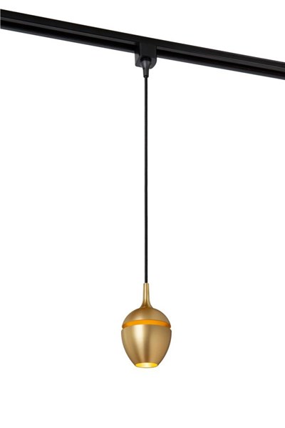 Lucide TRACK PRESTON pendant - 1-circuit Track lighting system - 1xGU10 - Matt Gold / Brass (Extension)