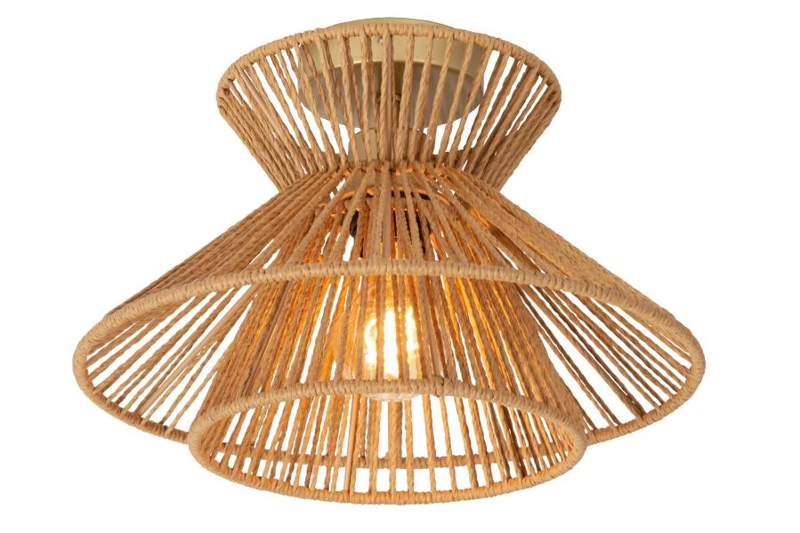 Lucide TASMAN - Flush ceiling light - Ø 32 cm - 1xE27 - Natural - turned on 2