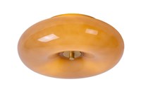 Lucide SENTINO - Flush ceiling light - Ø 30 cm - 3xG9 - Taupe turned on 1