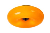 Lucide SENTINO - Flush ceiling light - Ø 30 cm - 3xG9 - Orange turned on 3