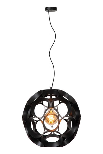 Lucide HANNELORE - Hanglamp - Ø 40 cm - 1xE27 - Zwart