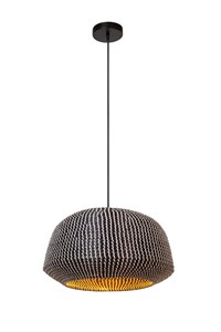 Lucide Premium MADUKA - Pendant light - 1xE27 - Black turned on