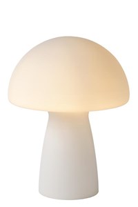 Lucide FUNGO - Table lamp - 1xE27 - Opal turned on 1