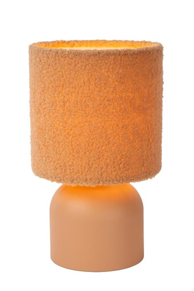 Lucide WOOLLY - Lámpara de mesa - Ø 16 cm - 1xE14 - Ocre