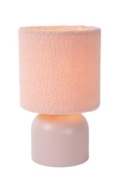 Lucide WOOLLY - Tischlampe - Ø 16 cm - 1xE14 - Rosa