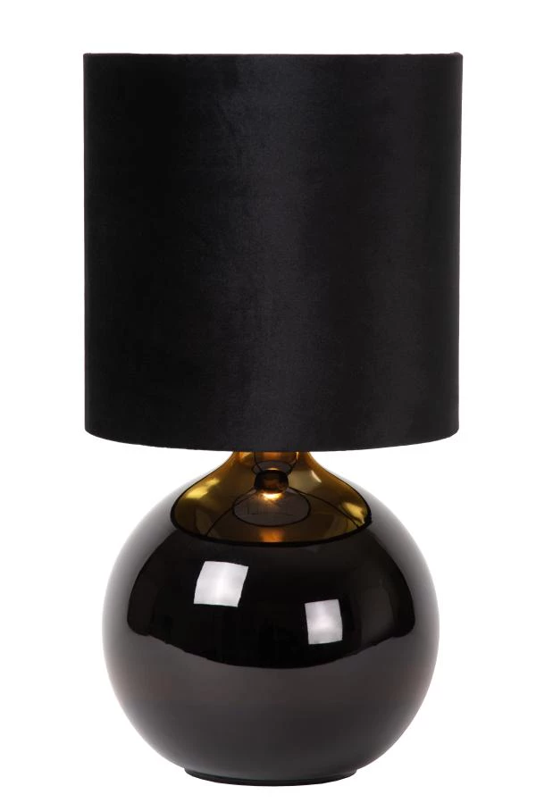 Lucide ESTERAD - Table lamp - Ø 24 cm - 1xE14 - Black - turned on