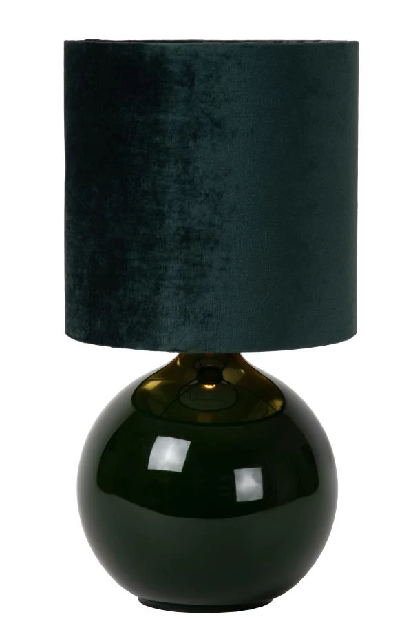 Lucide ESTERAD - Table lamp - Ø 24 cm - 1xE14 - Green - turned on 3