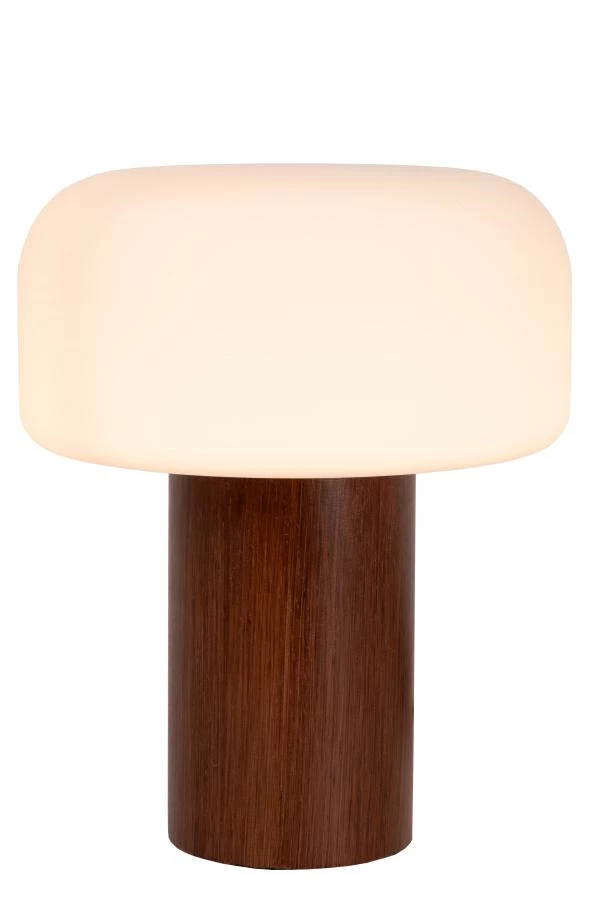 Lucide KENAN - Table lamp - Ø 22 cm - 1xE14 - Wood - turned on