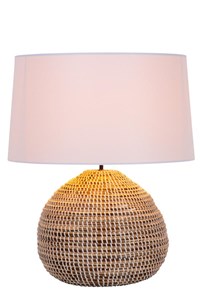 Lucide Premium MADUKA - Table lamp - Ø 45 cm - 1xE27 - Natural turned on 3