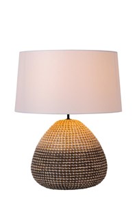 Lucide Premium MADUKA - Table lamp - Ø 45 cm - 1xE27 - Natural turned on 3