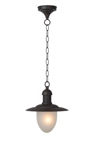 Lucide ARUBA - Suspension Intérieur/Extérieur - Ø 25 cm - 1xE27 - IP44 - Rouille allumé 7