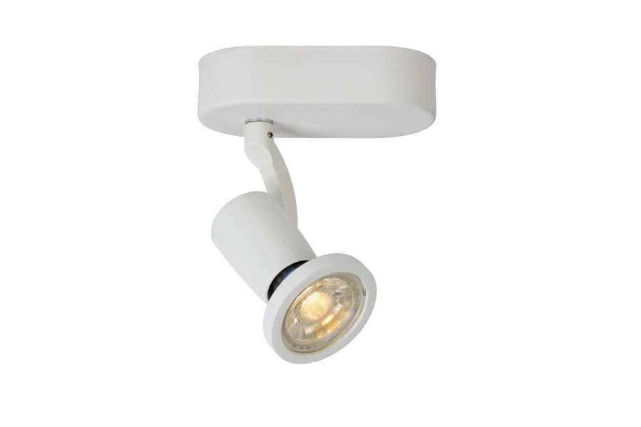 Lucide JASTER-LED - Ceiling spotlight - LED - GU10 - 1x5W 2700K - White - turned on 1