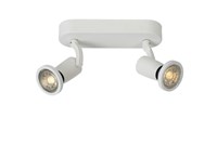 Lucide JASTER-LED - Ceiling spotlight - LED - GU10 - 2x5W 2700K - White turned on 1