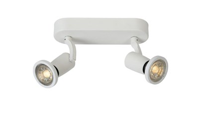 Lucide JASTER-LED - Plafondspot - LED - GU10 - 2x5W 2700K - Wit