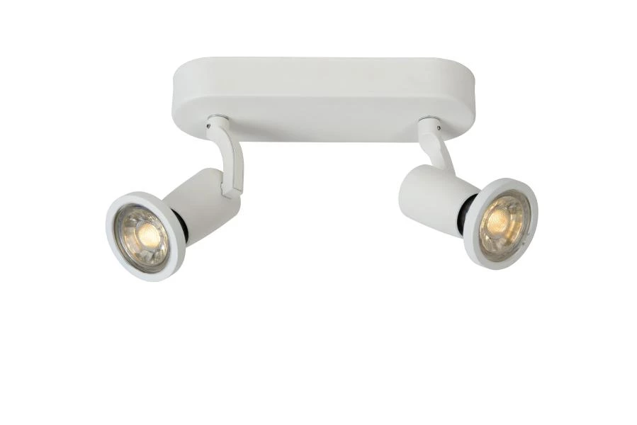 Lucide JASTER-LED - Ceiling spotlight - LED - GU10 - 2x5W 2700K - White - turned on 1