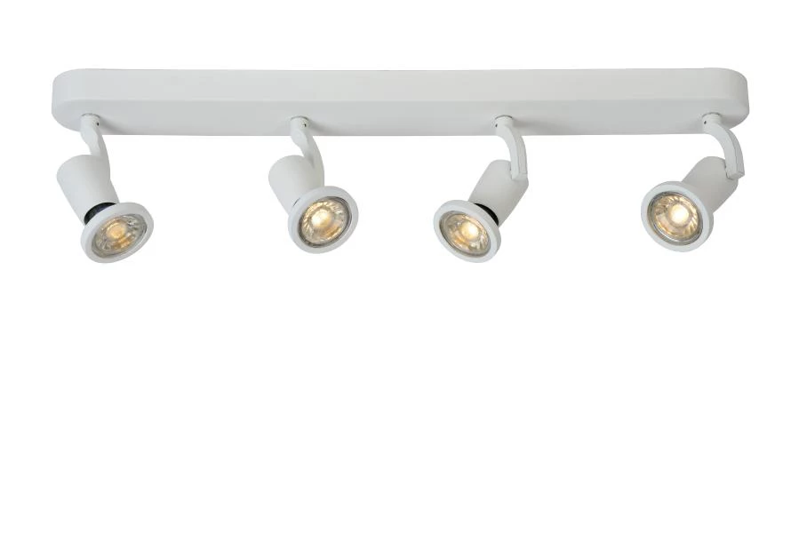 Lucide JASTER-LED - Ceiling spotlight - LED - GU10 - 4x5W 2700K - White - turned on 1