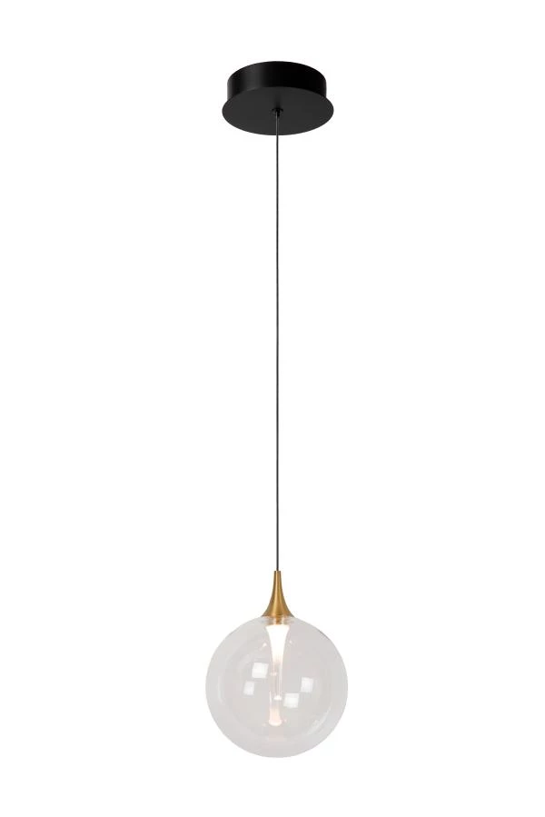 Lucide Premium GISELA - Pendant light - Ø 16 cm - LED - 1x5W 2700K - Transparant - turned on