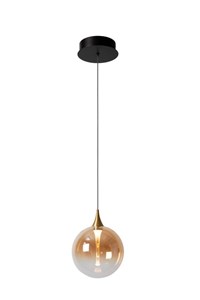 Lucide Premium GISELA - Pendant light - Ø 16 cm - LED - 1x5W 2700K - Amber turned on 2