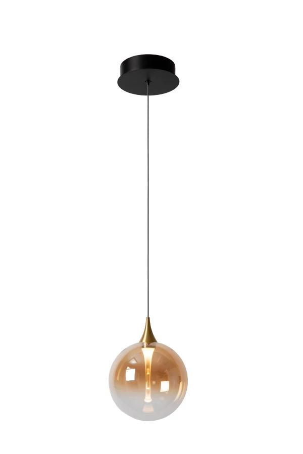 Lucide Premium GISELA - Pendant light - Ø 16 cm - LED - 1x5W 2700K - Amber - turned on 2