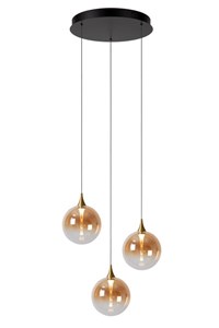 Lucide Premium GISELA - Pendant light - Ø 36 cm - LED Dim. - 3x4,3W 2700K - Amber turned on 2