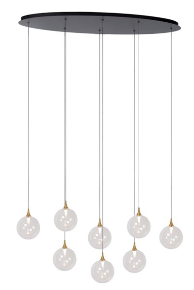 Lucide Premium GISELA - Pendant light - LED Dim. - 8x3,9W 2700K - Transparant