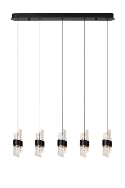 Lucide KLIGANDE - Suspension - LED Dim. - 5x7,8W 2700K - Noir