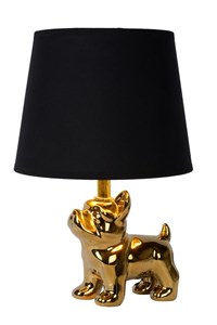 Lucide EXTRAVAGANZA SIR WINSTON - Table lamp - 1xE14 - Gold turned on