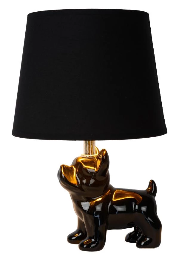 Lucide EXTRAVAGANZA SIR WINSTON - Table lamp - 1xE14 - Black - turned on