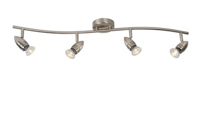 Lucide CARO-LED - Ceiling spotlight - LED - GU10 - 4x5W 2700K - Satin Chrome