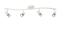 Lucide CARO-LED - Plafondspot - LED - GU10 - 4x5W 2700K - Wit aangezet 1