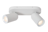 Lucide PUNCH - Ceiling spotlight - 2xGU10 - White turned on 1