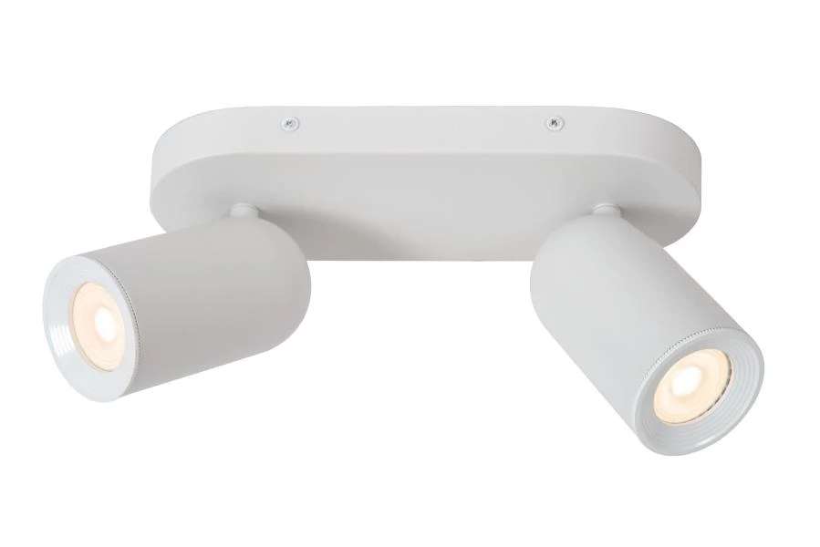 Lucide PUNCH - Ceiling spotlight - 2xGU10 - White - turned on 1