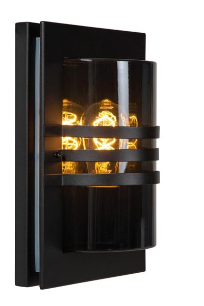 Lucide PRIVAS - Wandlamp Binnen/Buiten - 1xE27 - IP44 - Zwart