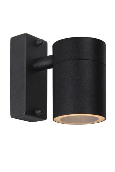 Lucide ARNE-LED - Foco de pared / Lámpara de pared Dentro/Fuera - Ø 6,3 cm - LED - GU10 - 1x5W 2700K - IP44 - Negro