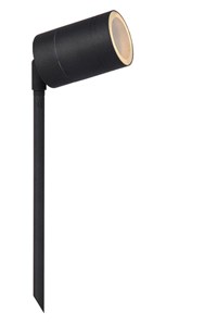 Lucide ARNE-LED - Garden spotlight - Ø 6,3 cm - LED - GU10 - 1x5W 2700K - IP44 - Black turned on